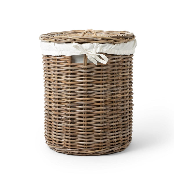 Handmade Rattan Laundry Baskets with Lid and Inner Bag