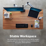 Electric Standing Desk 60 Inch With Butcher Block Top