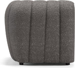 Charcoal Gray Vertical Channel Tufted 3 Piece Sofa Set