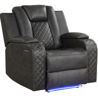 Benz Black Single Recliner