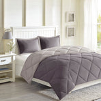 Twin/Twin XL Diamond Quilting Reversible Comforter Set