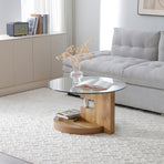 Modern and Practical Double-Layer Coffee Table