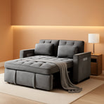 54 Inches Convertible Sofa Bed With Adjustable Backrest