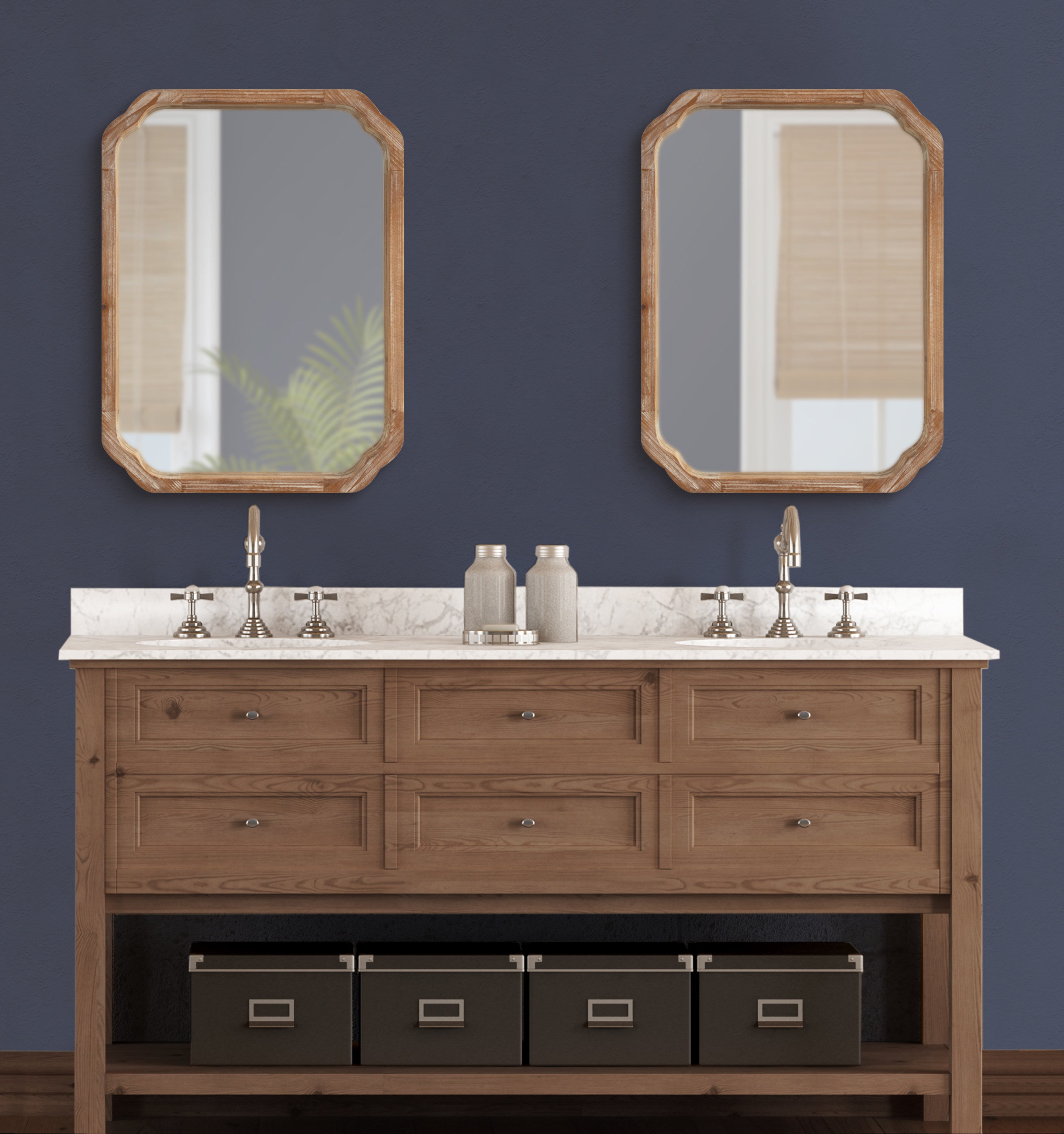 Marston Wood Framed Wall Mirror