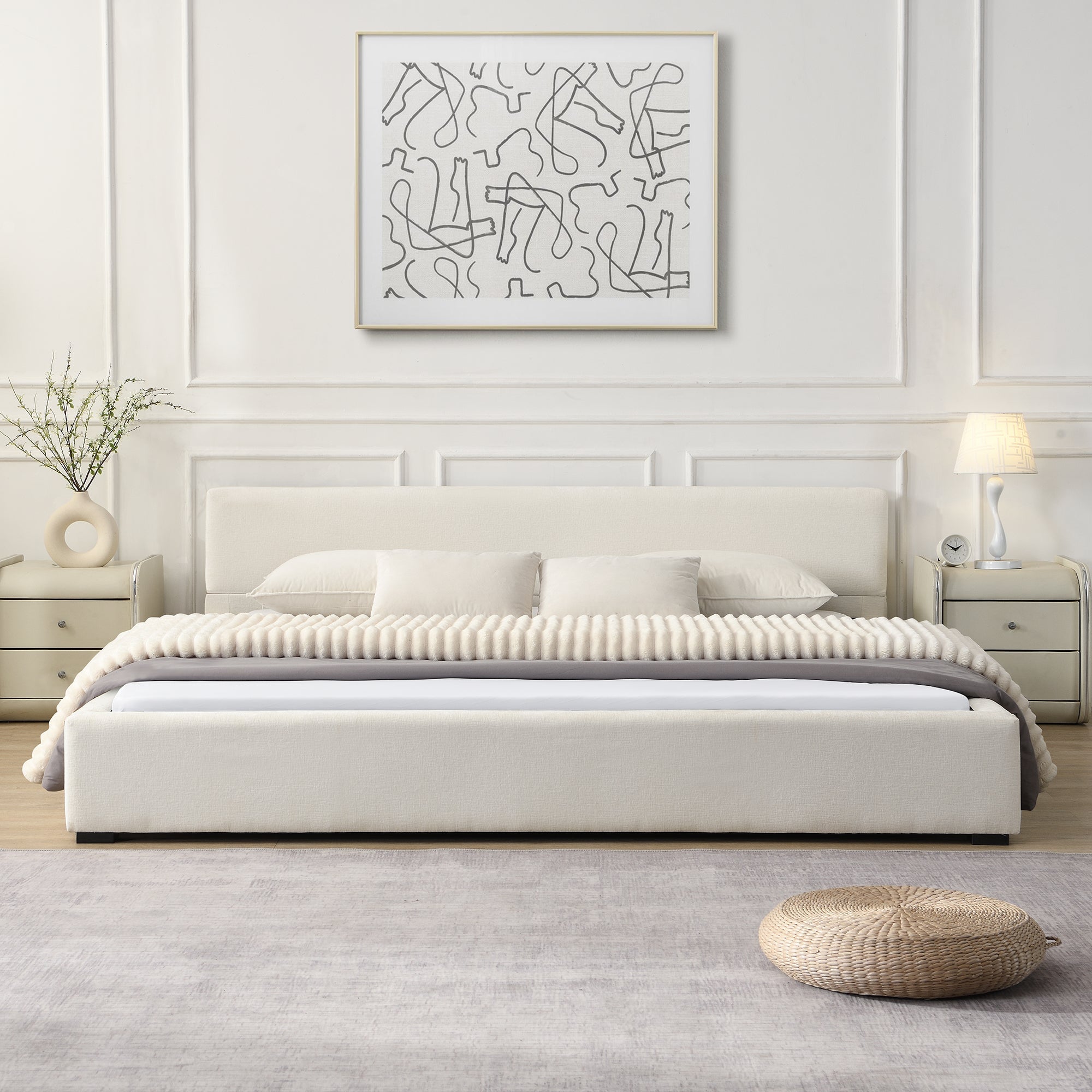 Elegant Wingback Bed
