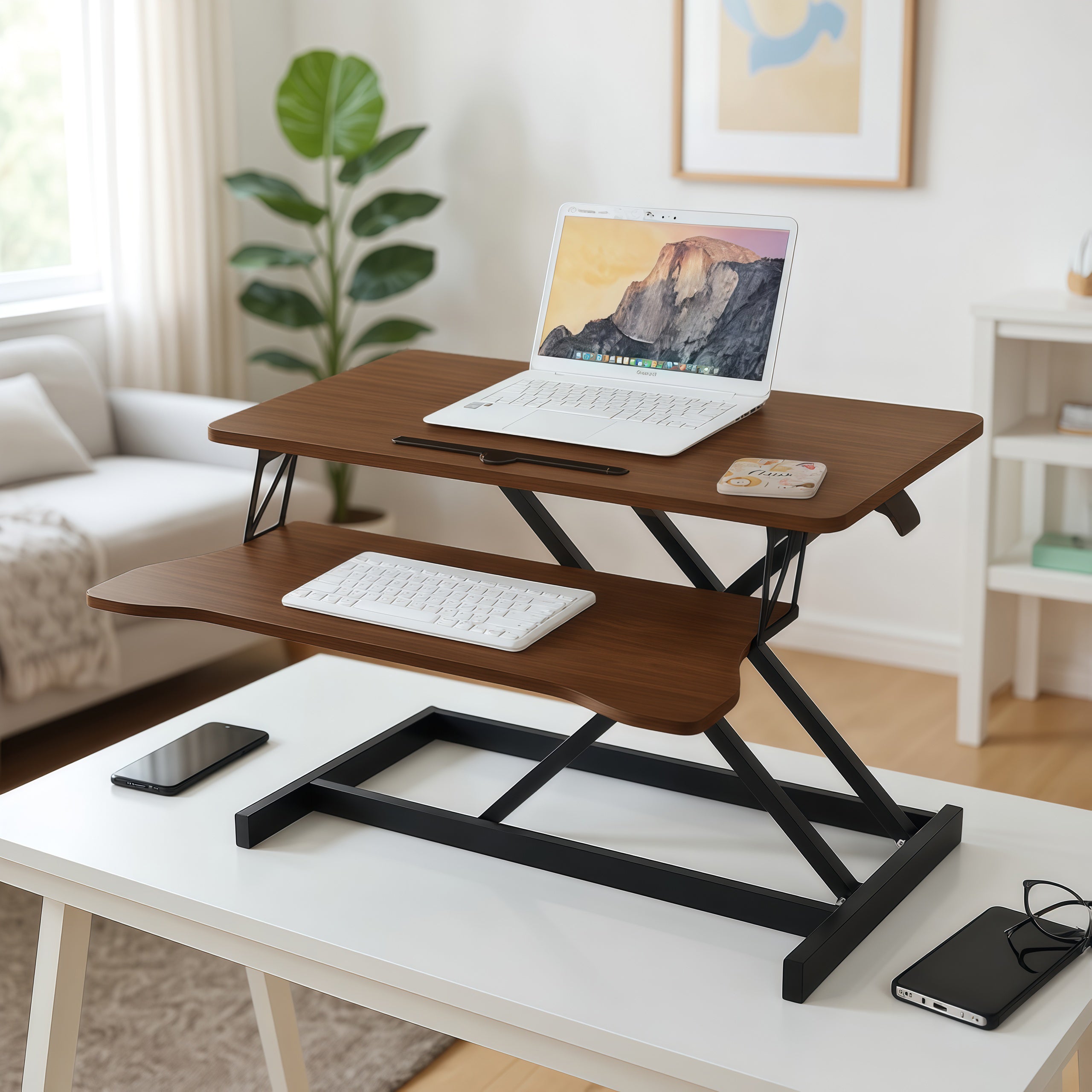 32 Inch Height Adjustable Desk Converter