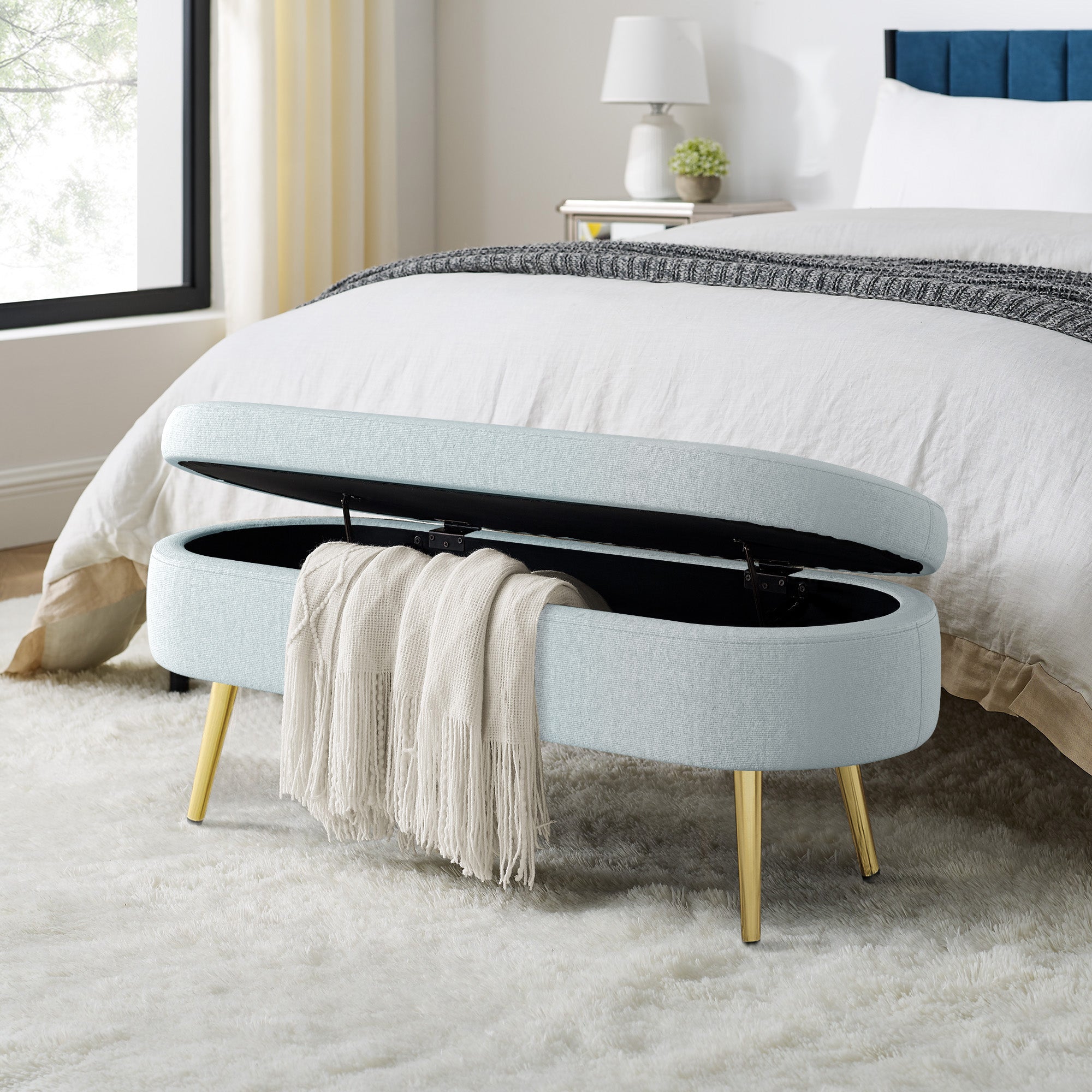 Oval Storage Bench