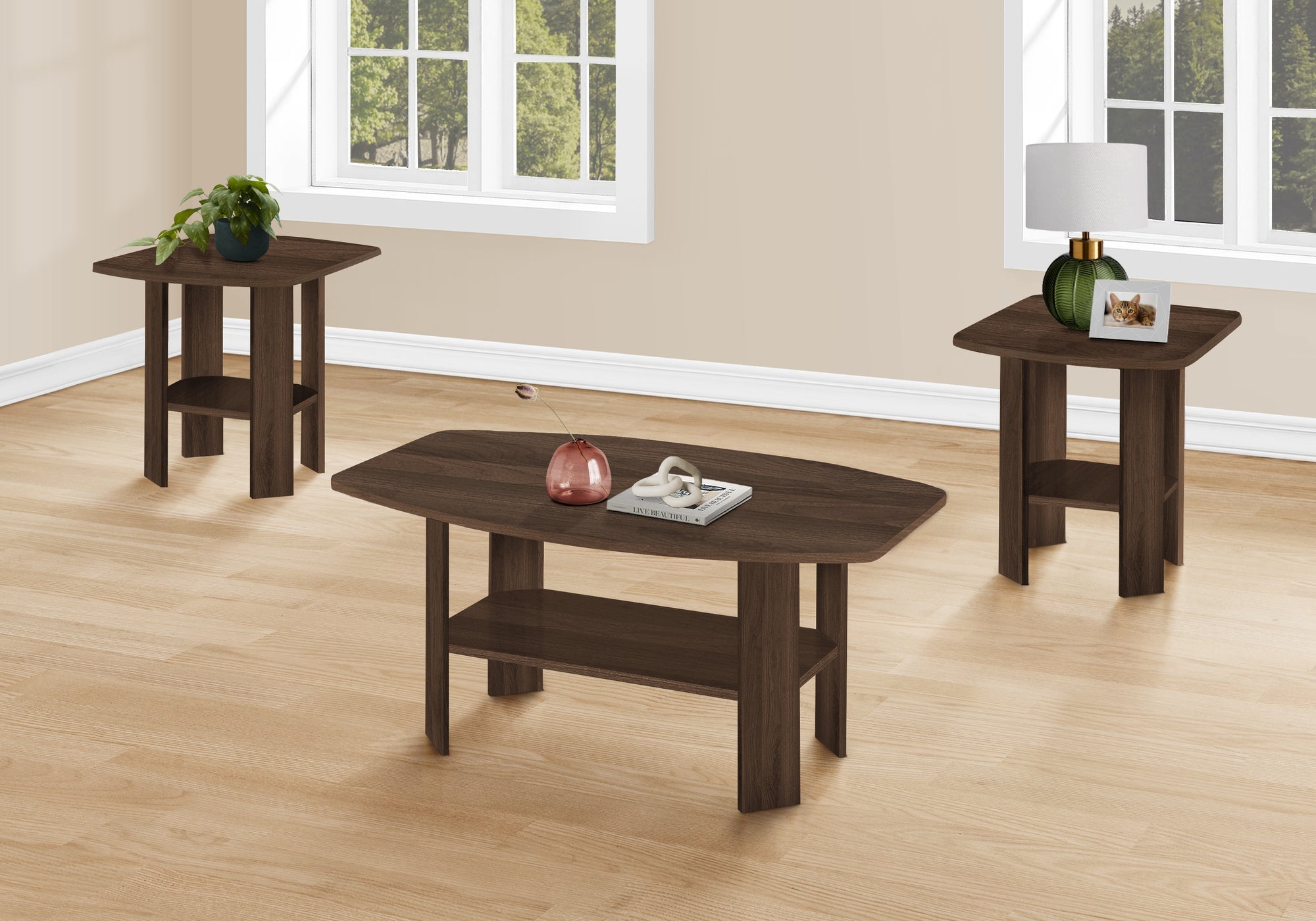 3-Piece Coffee Table and End Tables Set