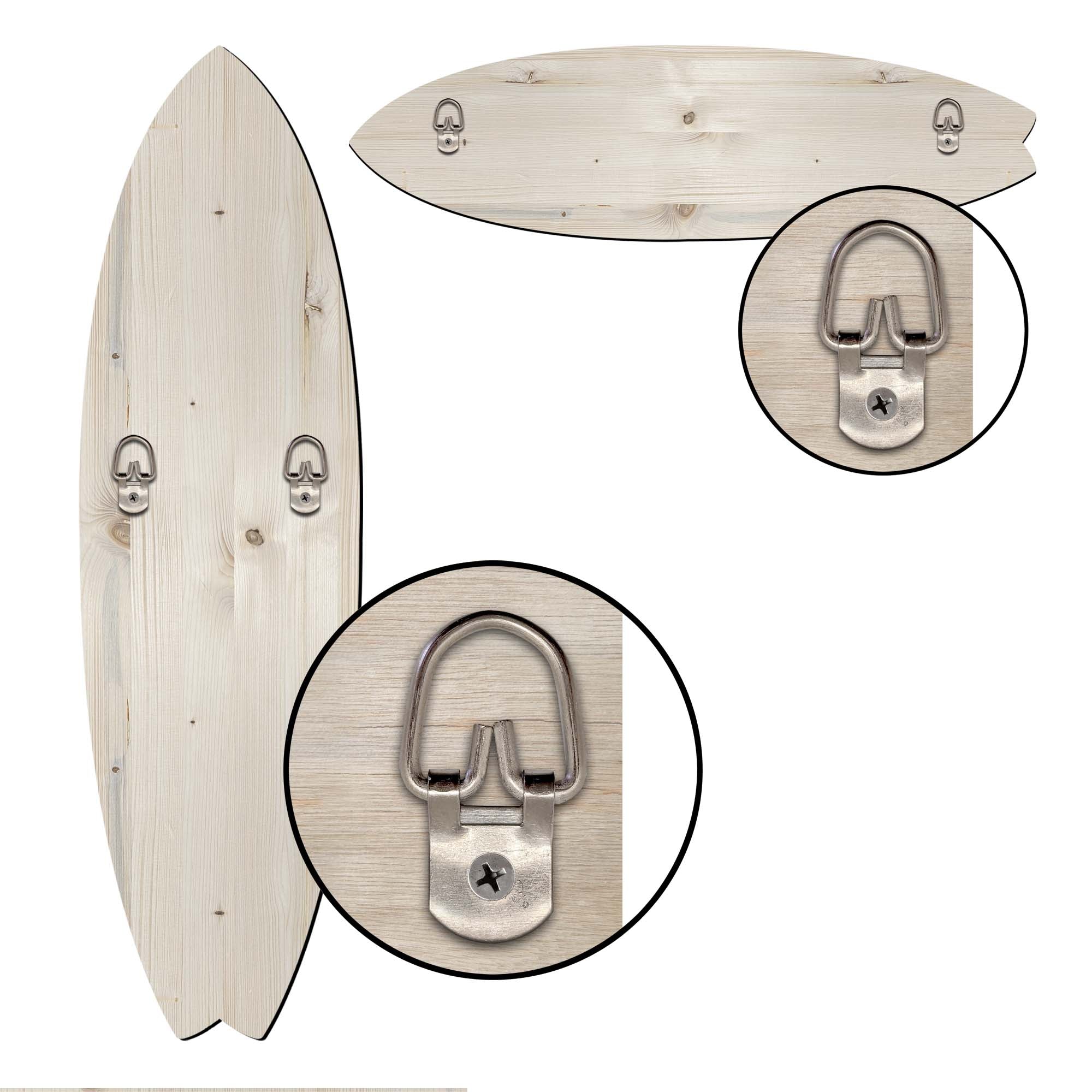 Wooden Pier Surfboard Coastal Wall Art