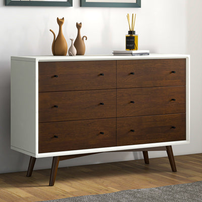 Mid Century Modern White Dresser