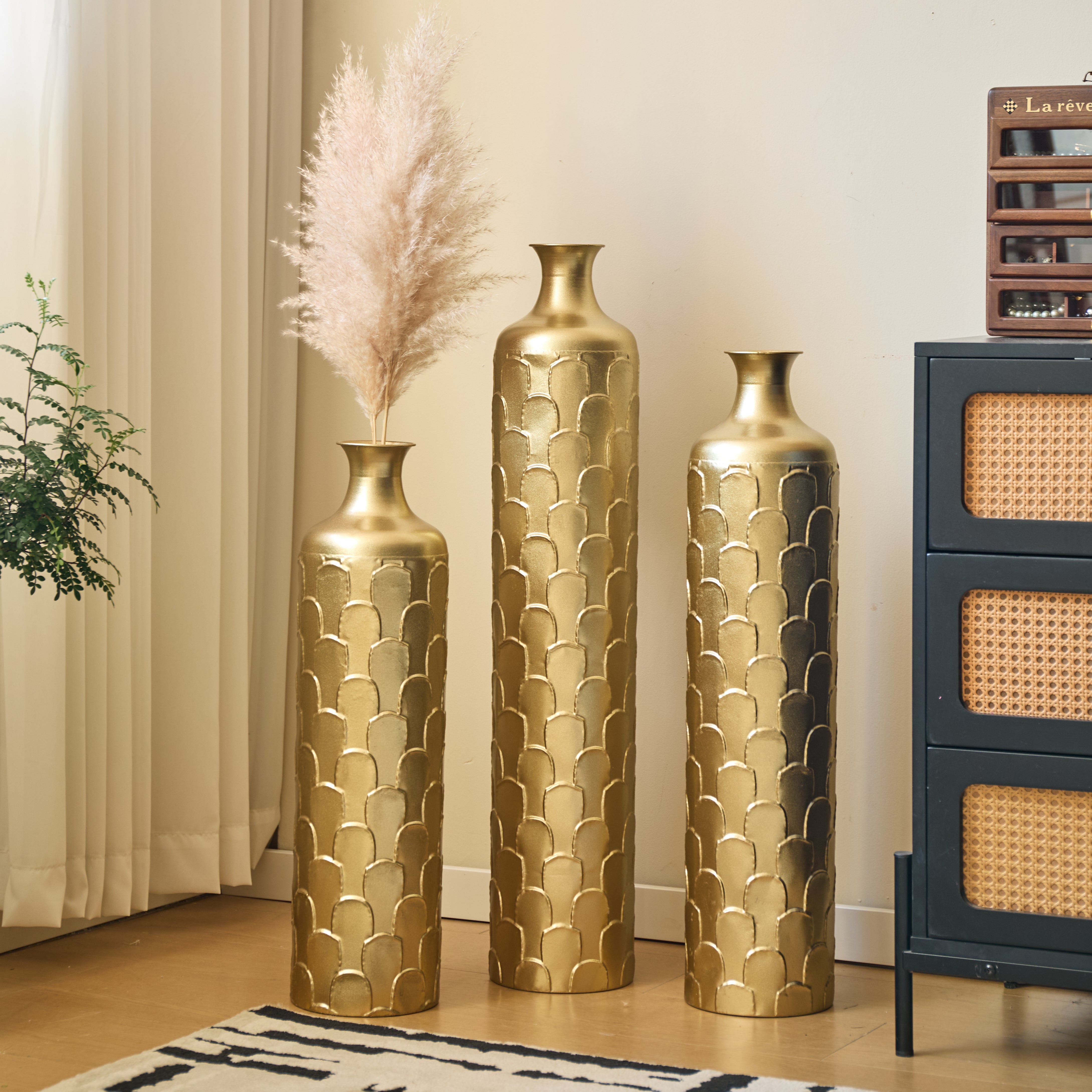 Floor Metal Vases