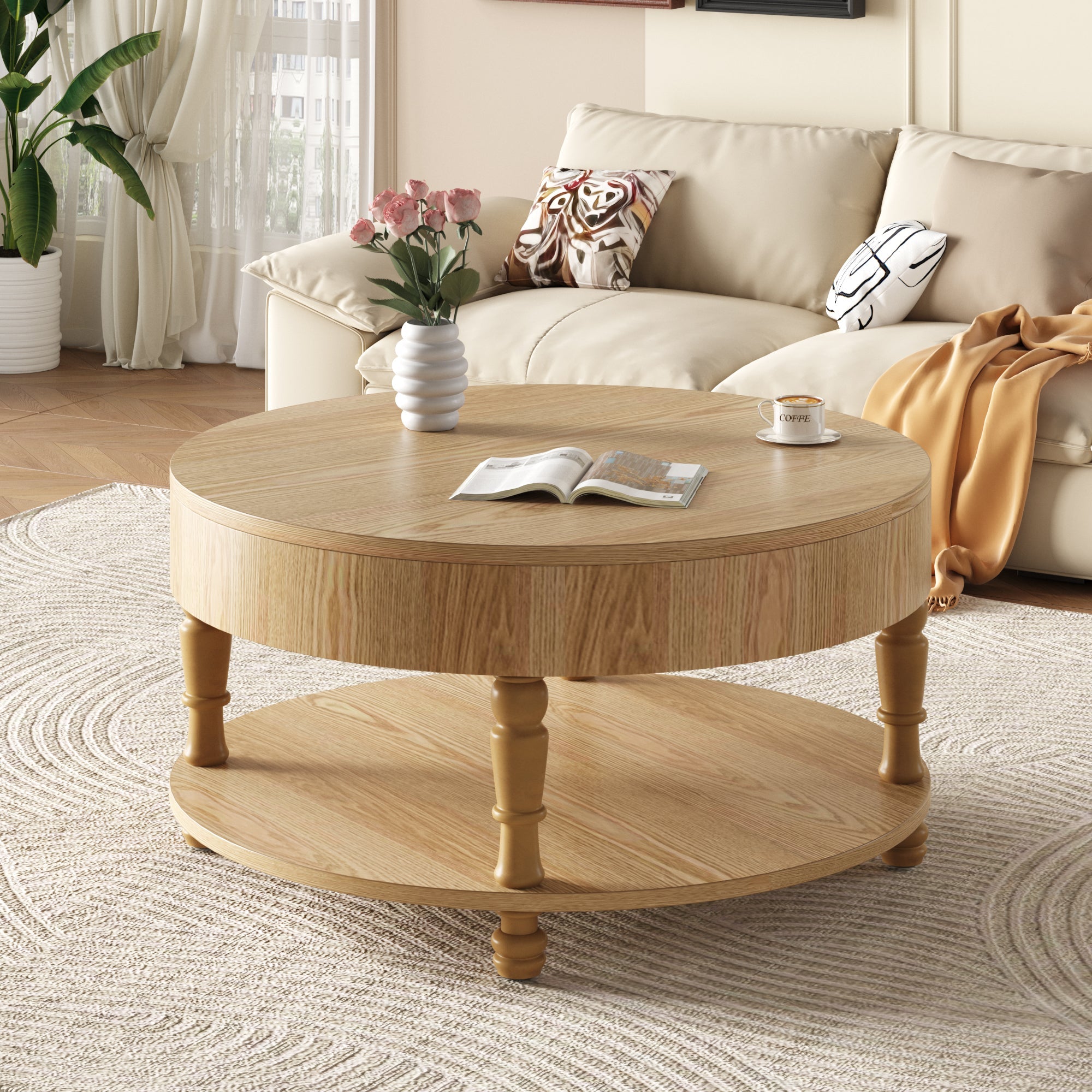 Coffee Table with Dual Storage