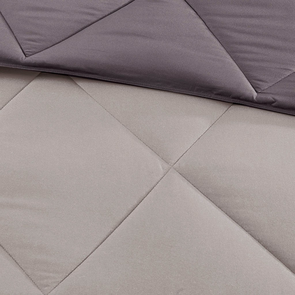 Twin/Twin XL Diamond Quilting Reversible Comforter Set