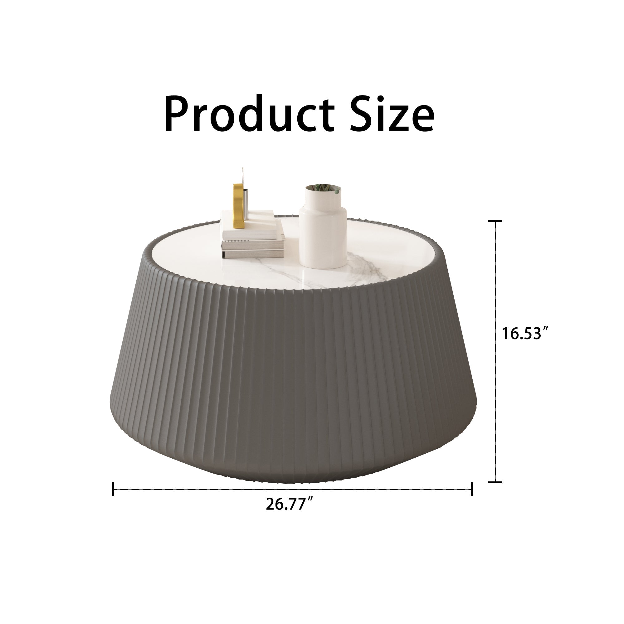 Light Sintered Stone Leather Coffee Table