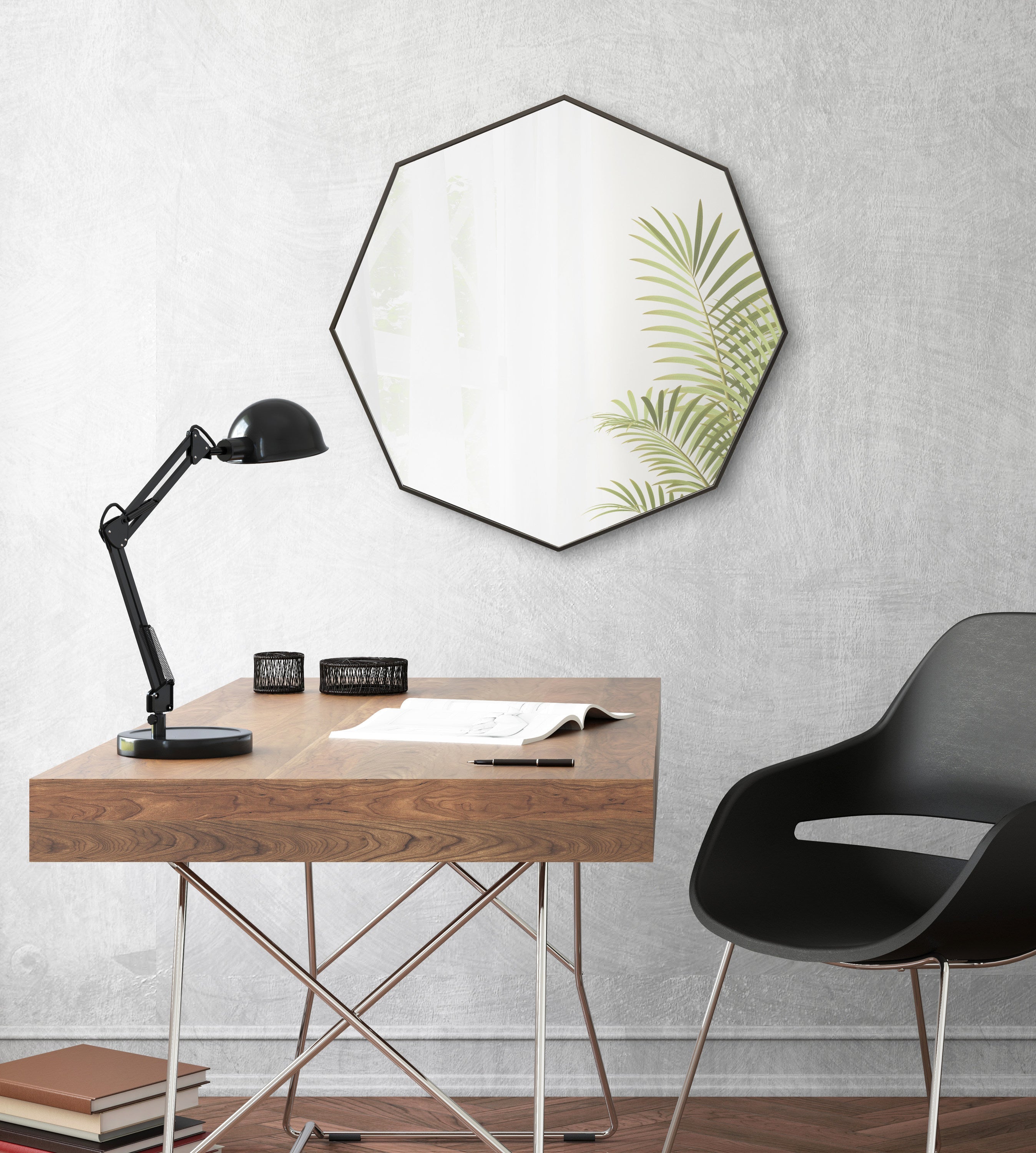 Rhodes Modern Octagon Mirror