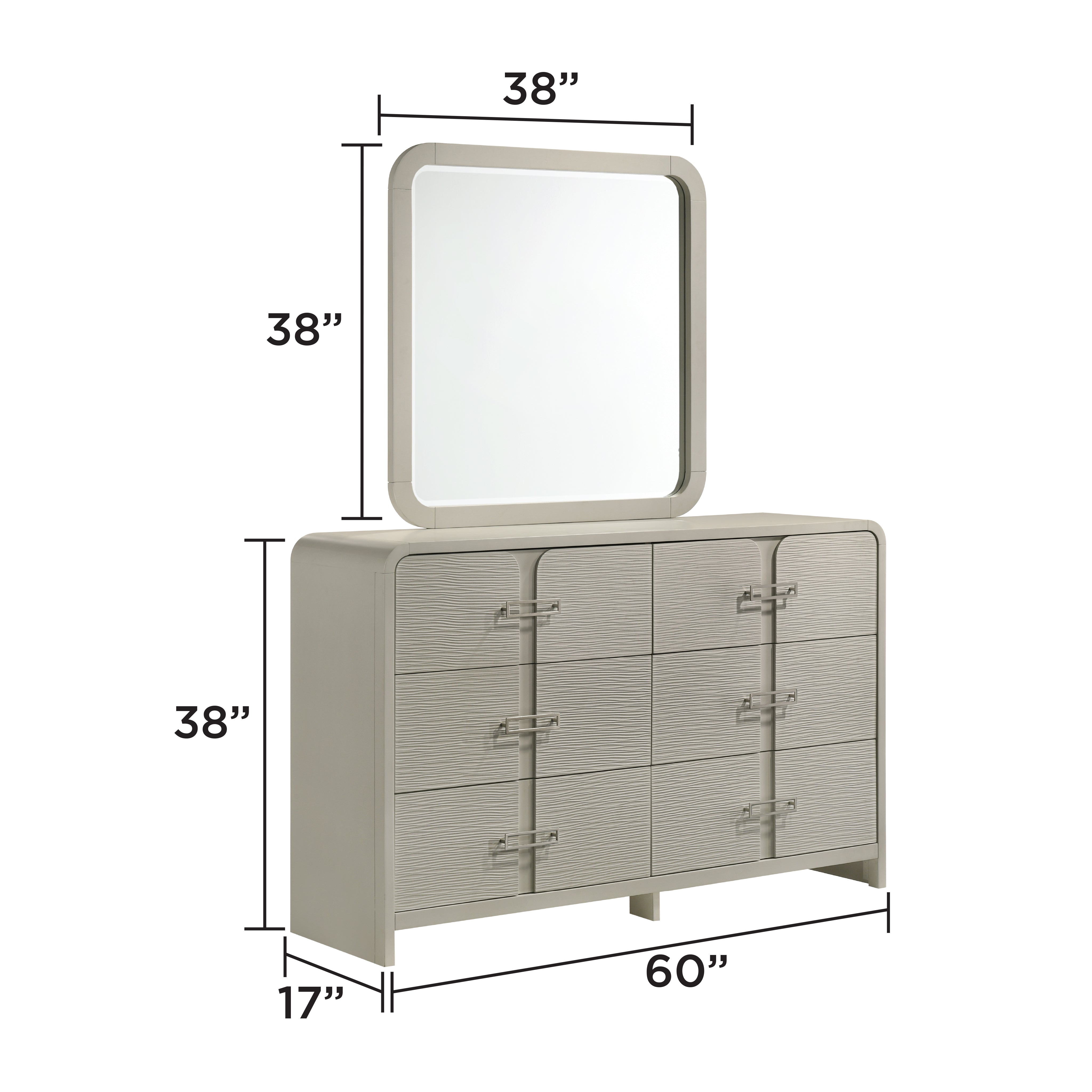 Aria Elegant Vanity & Dresser Mirror