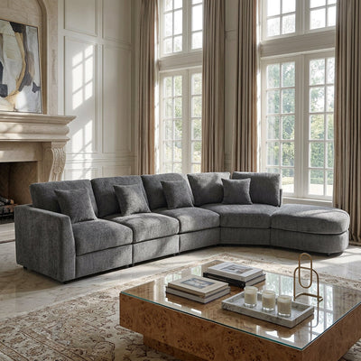 Modern 5-Seater Curved Sectional