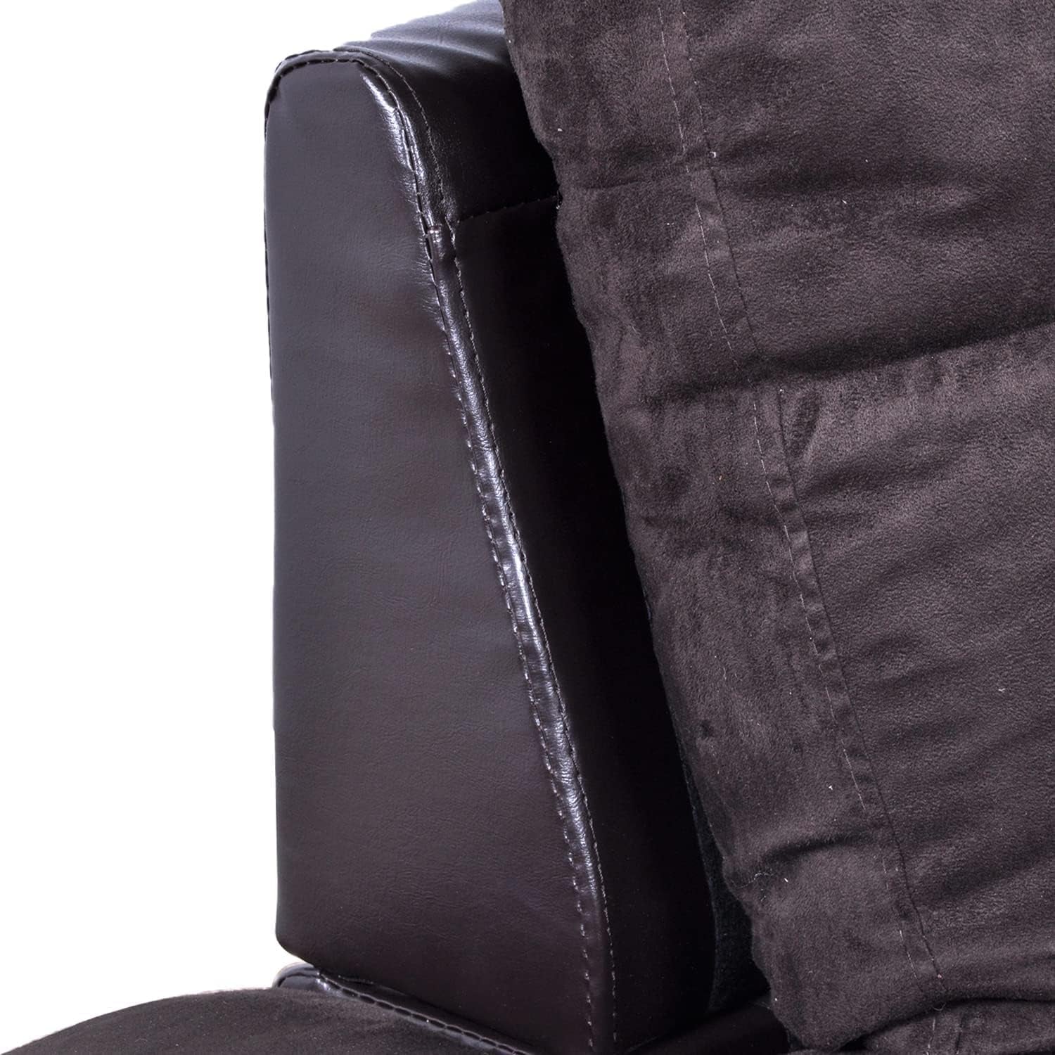 Ponliving Espresso L Shaped Sectional Sofa Set Left Hand Facing