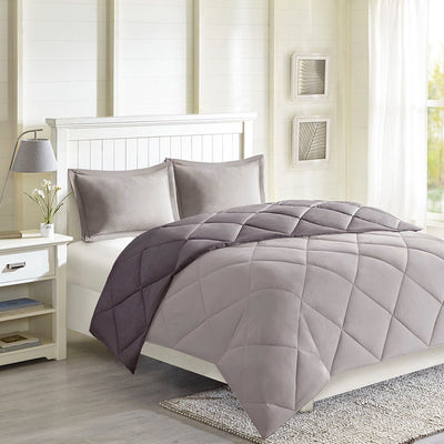 Twin/Twin XL Diamond Quilting Reversible Comforter Set