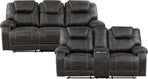 Recife 2-Piece Reclining Living Room Sofa Set Chocolate