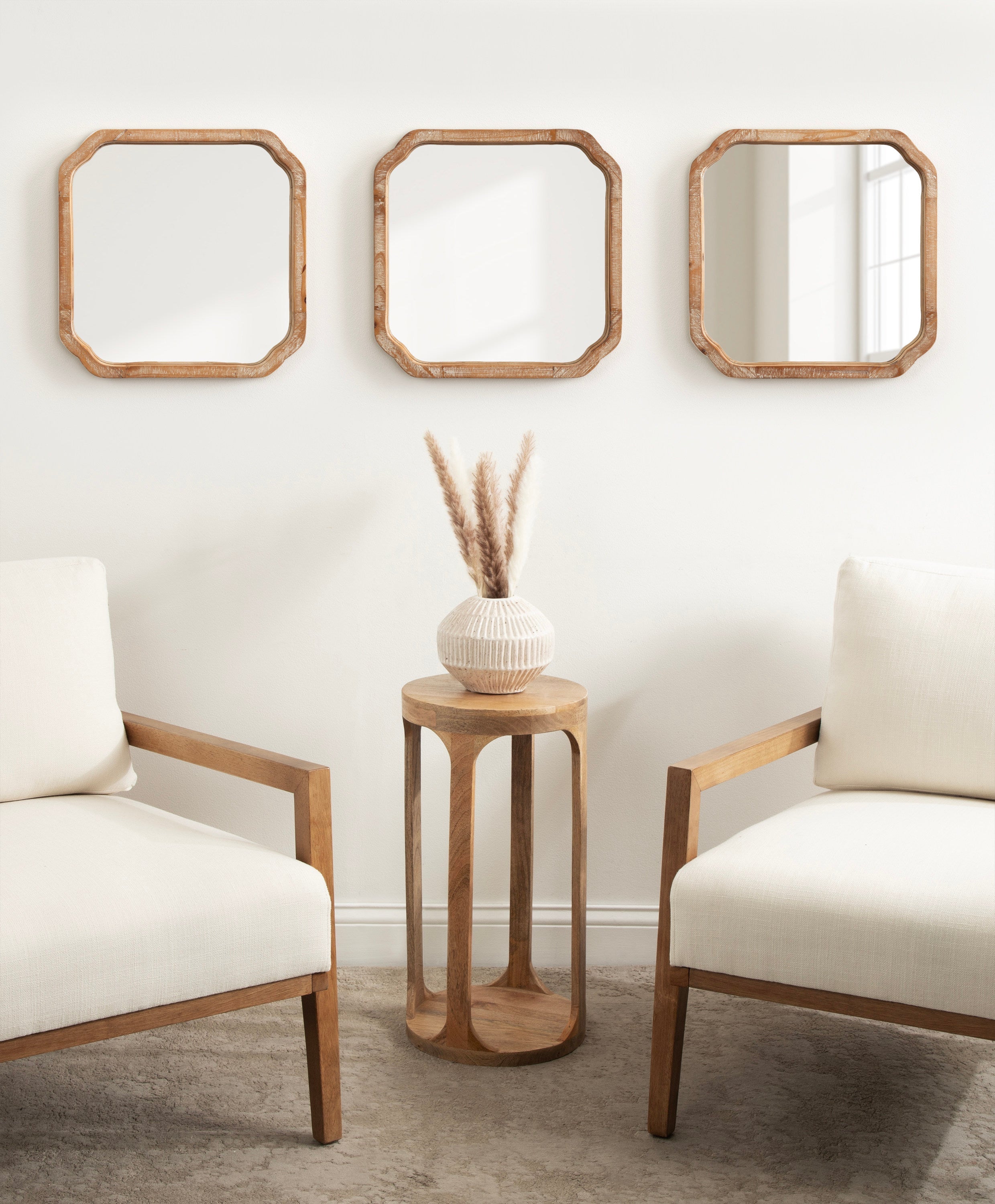 Marston Wood Wall Mirror Set