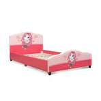 Girl's Upholstered Platform Toddler Girl Pattern Bed