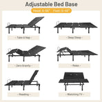Queen Size Adjustable Bed Base with Head and Foot Incline