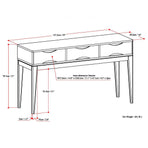 Harper 54 Inch Wide Solid Wood Console