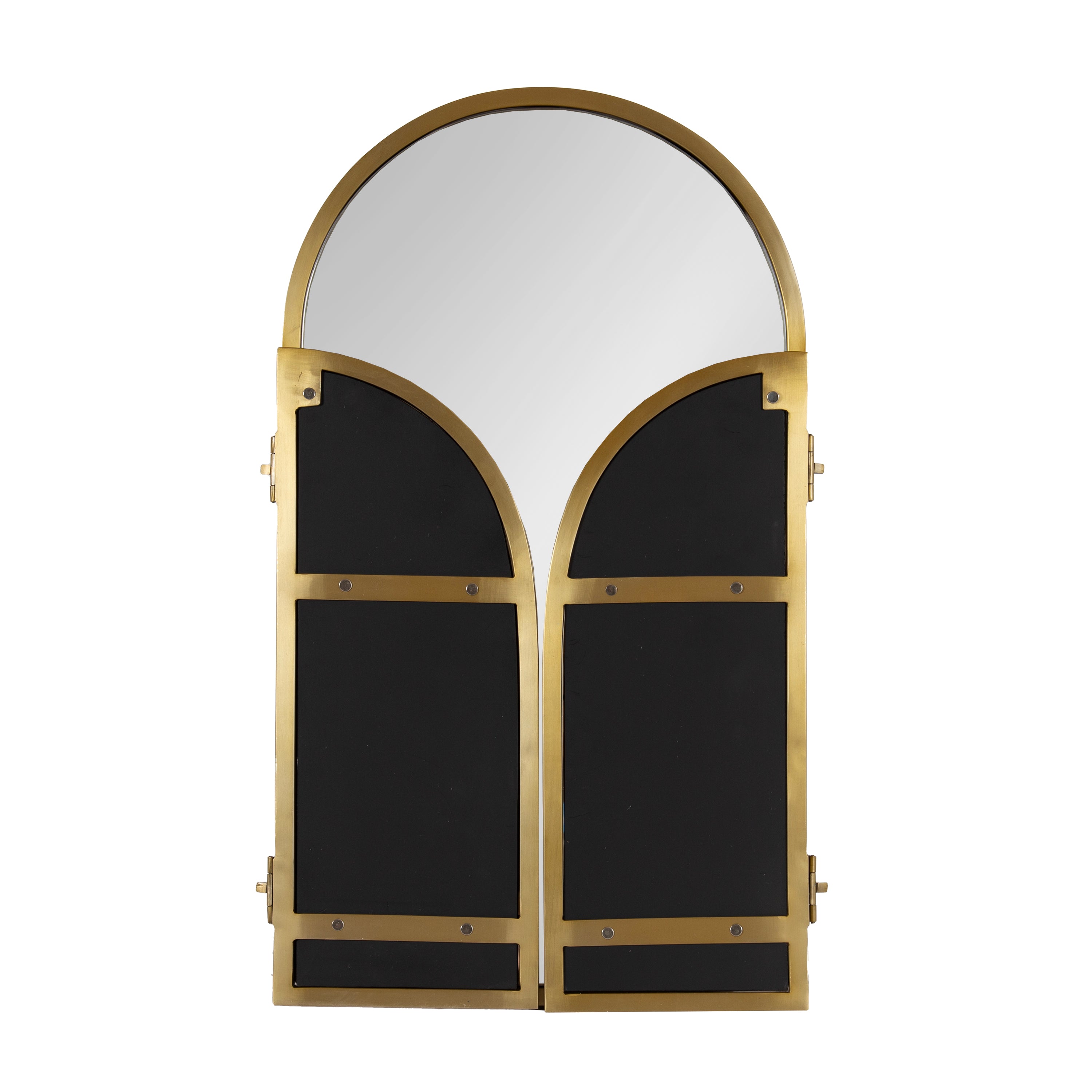 Amoli Tri-Fold Arch Metal Mirror