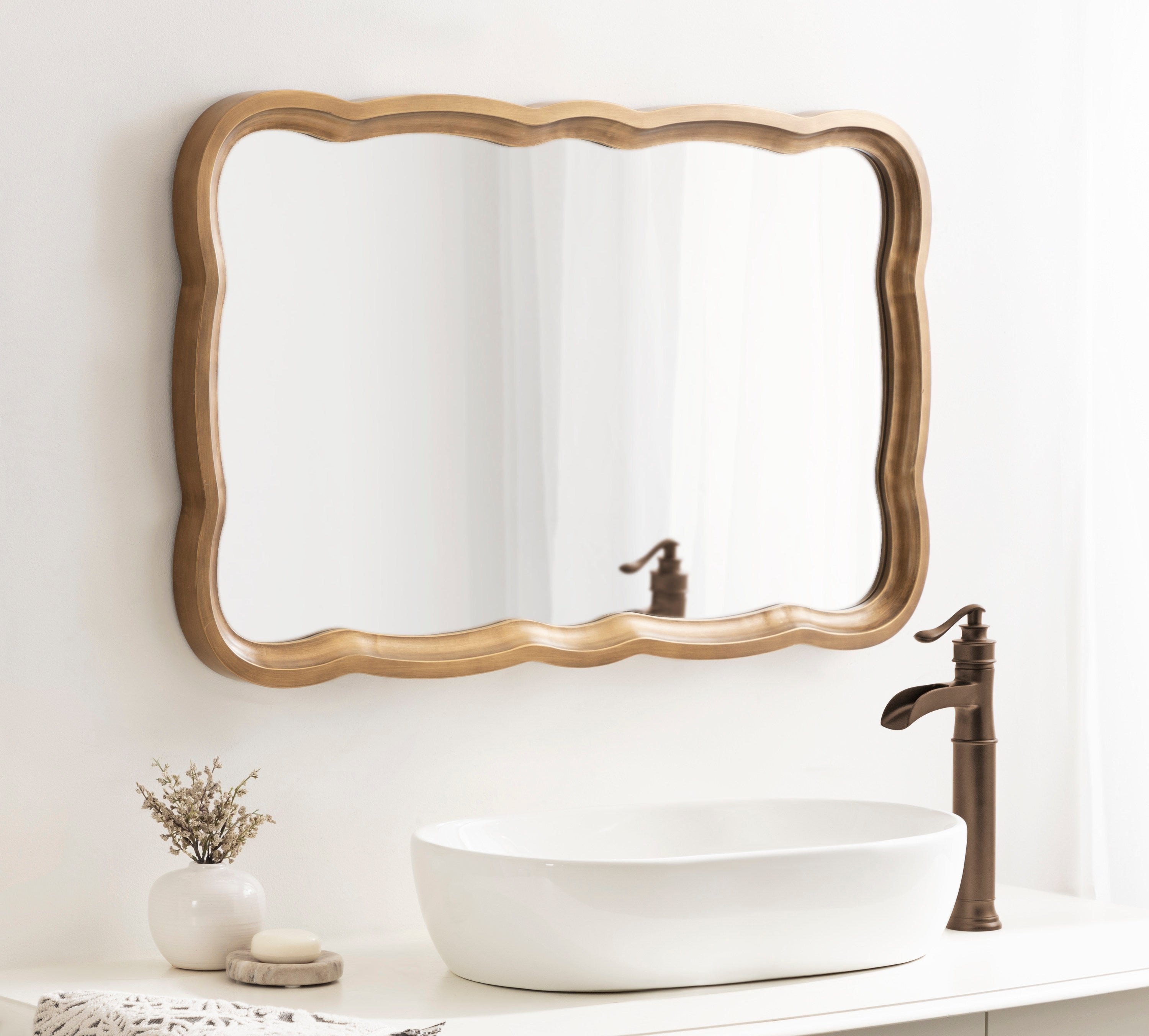 Hatherleigh Scallop Wood Wall Mirror