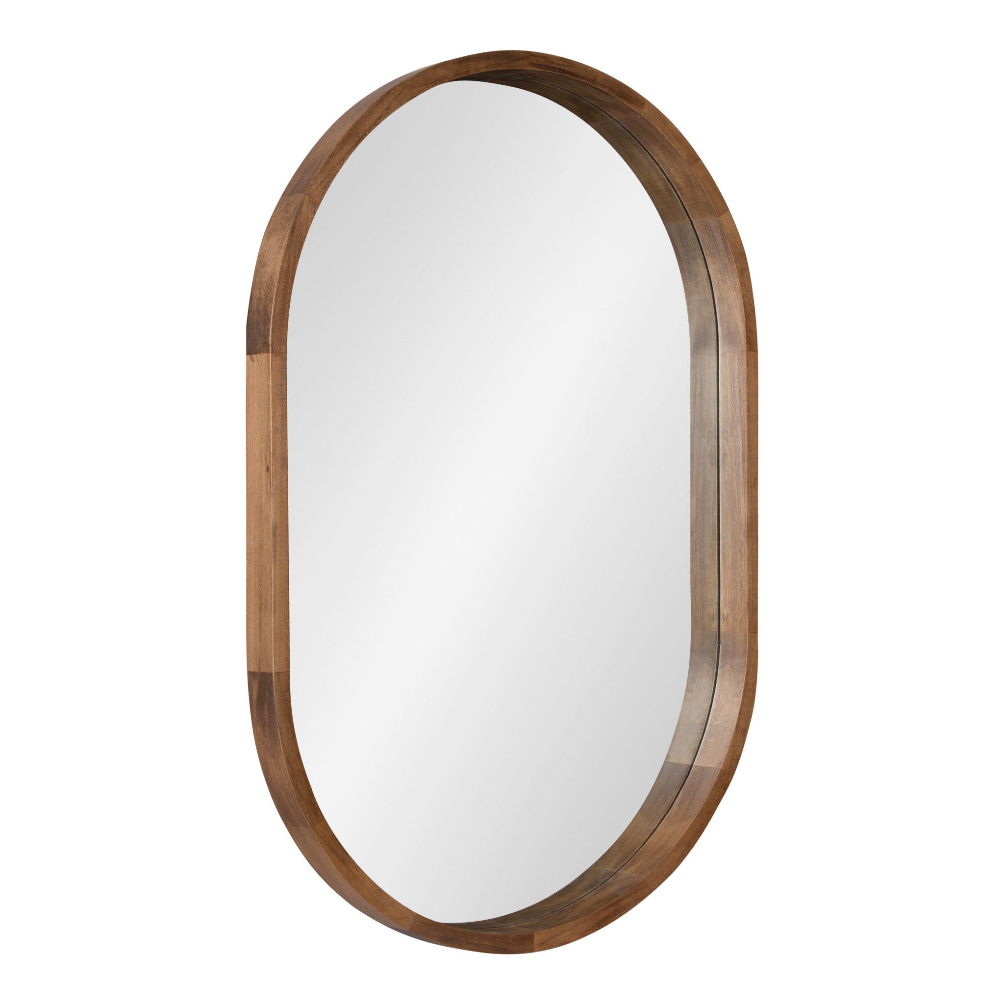 Hutton Wood Framed Capsule Mirror