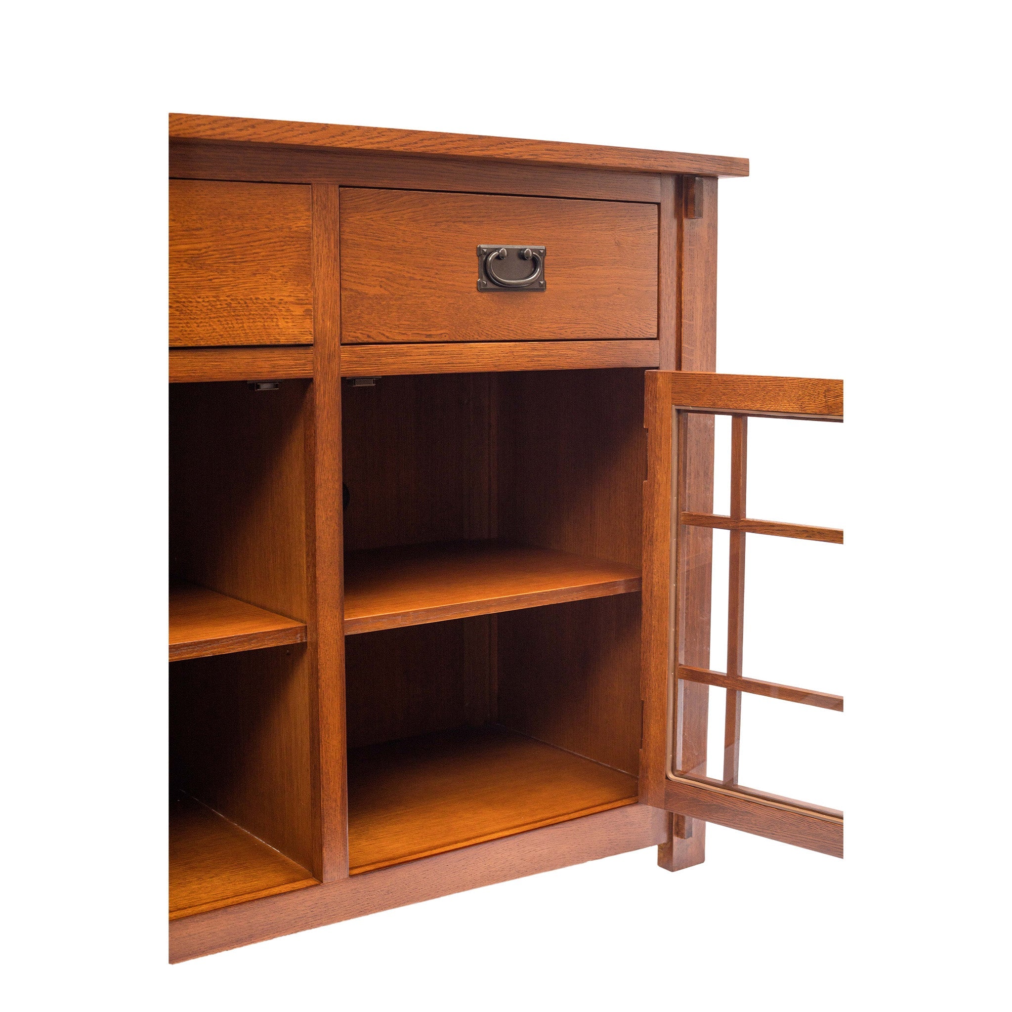 (Micheal's Cherry) Craftsman Mission Solid Oak Sideboard - 65