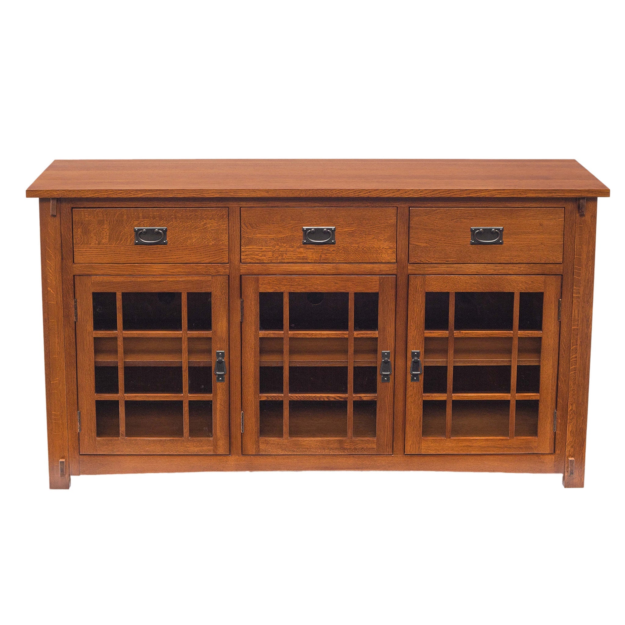 (Micheal's Cherry) Craftsman Mission Solid Oak Sideboard - 65