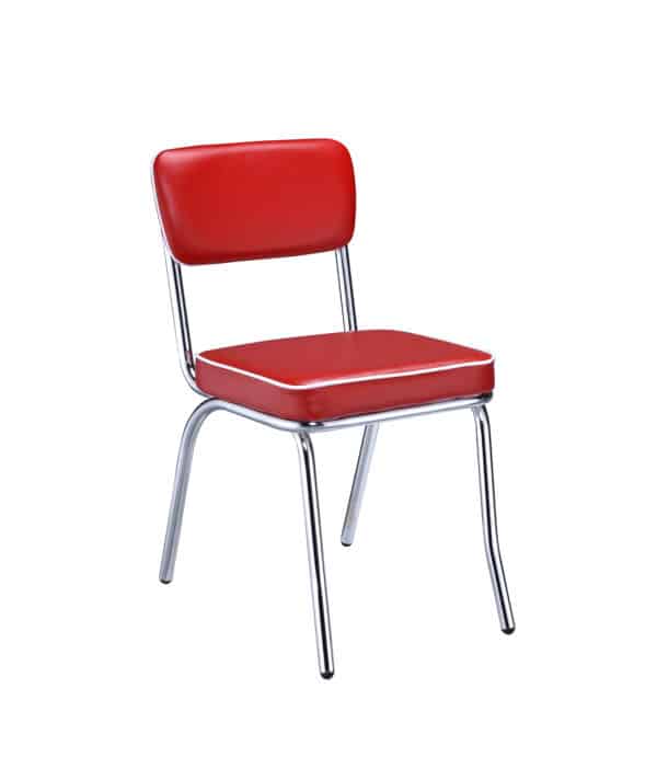 SIDE CHAIR (RED/CHROME)