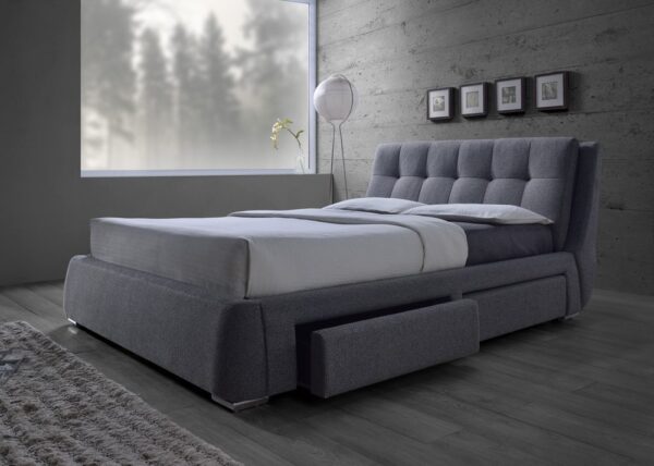 EASTERN KING BED (GREY)