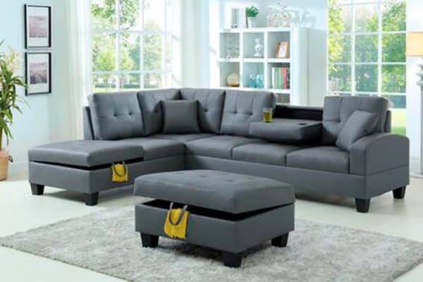 Sectional + Free Ottoman
